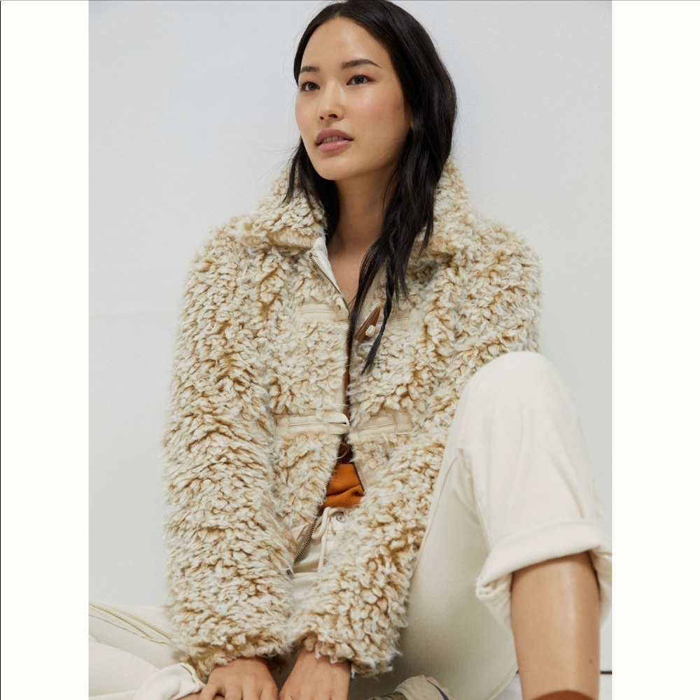 Anthropologie Brenna Faux Fur Coat